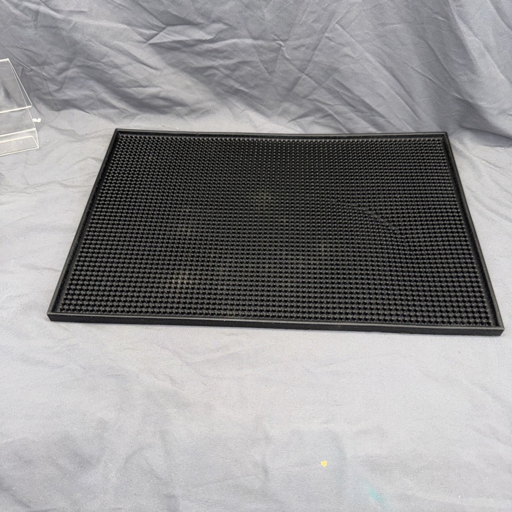 Winco BM-1812K Bar Service Mat Black Rubber 18" x 12"‎ NSF Commercial New